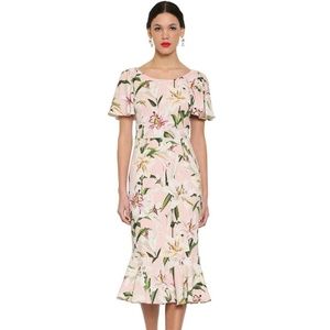 Dolce & Gabbana Women's Black Lily-print Dress